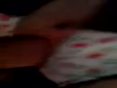 This obscene sex worker is unable to function without having sex while wearing her trousers.